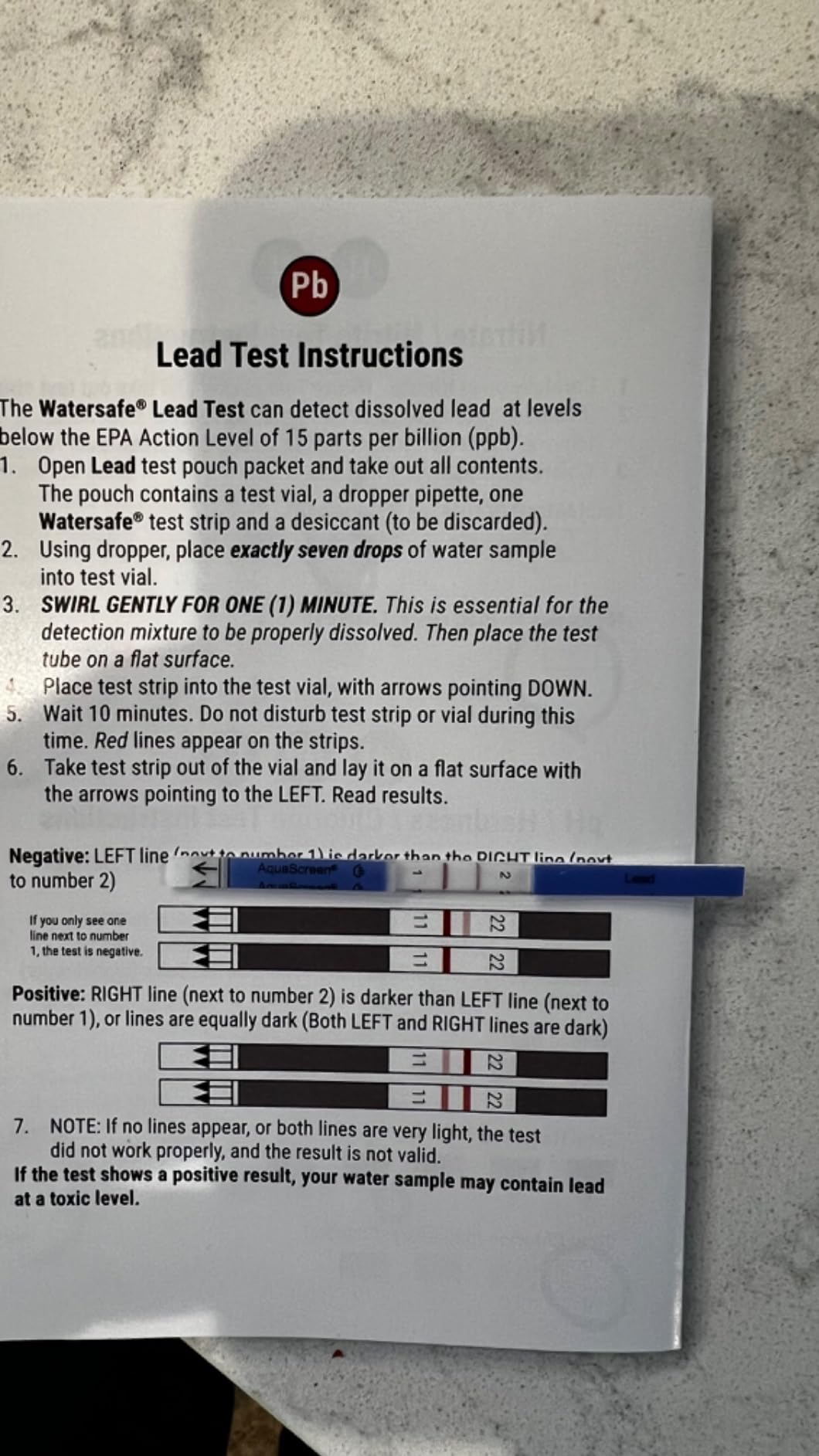 Watersafe The Original Water Testing Kit for Drinking Water, Well and Tap Water, Sensitive Lead in Water Test, Bacteria, Hardness, pH, Nitrates, Easy Instructions, Lab-Accurate Results, 1 Kit customer photo 1