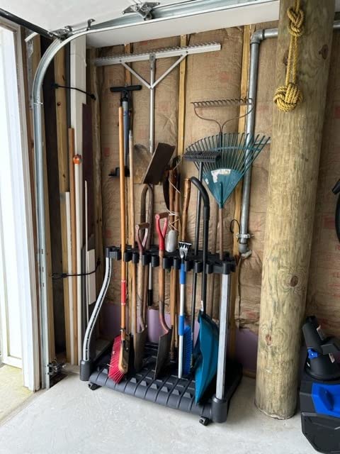 Rubbermaid Garage Tool Tower Rack Easy to Assemble Wheeled Organizes up to 40 Long-Handled Tools/Rakes/ Brooms/Shovles in Home/House/Outdoor/Shed Black customer photo 1