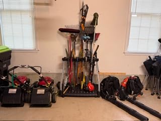 Rubbermaid Garage Tool Tower Rack Easy to Assemble Wheeled Organizes up to 40 Long-Handled Tools/Rakes/ Brooms/Shovles in Home/House/Outdoor/Shed Black customer photo 2