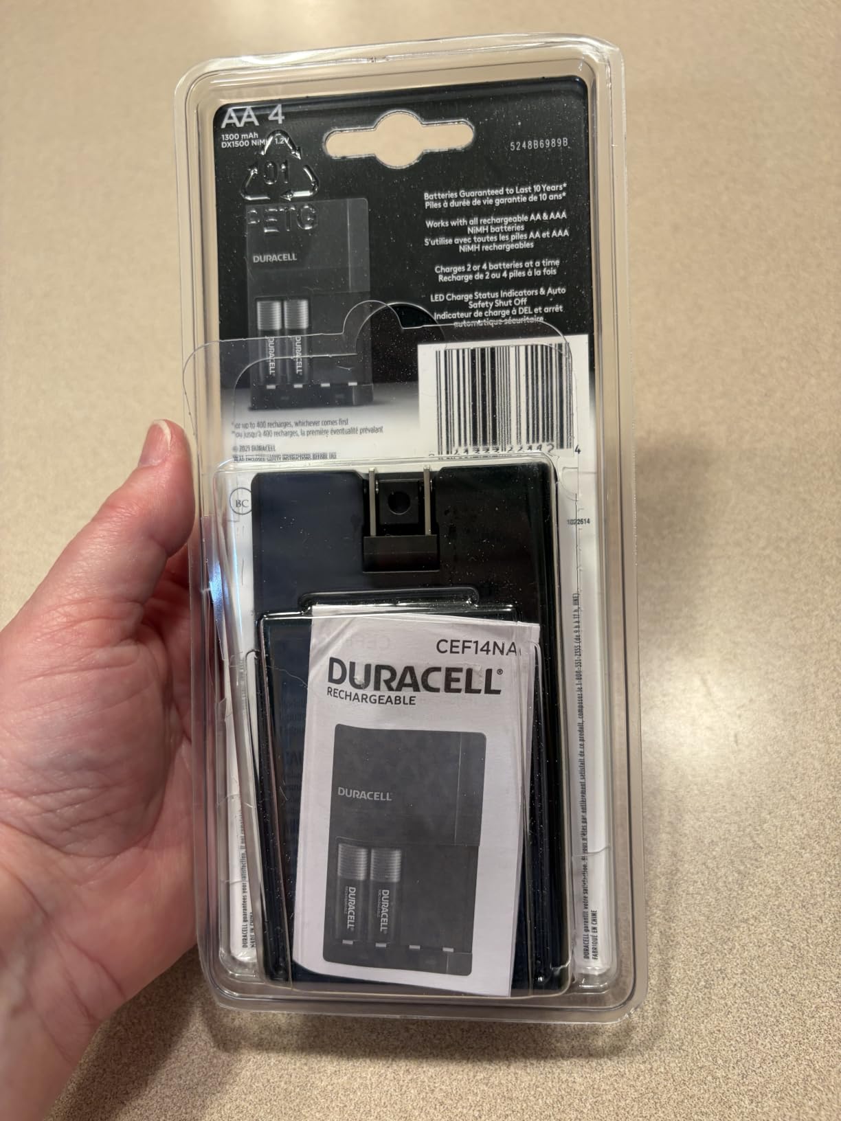 Duracell Ion Speed 1000-Battery-Charger for AA and AAA-Batteries, Includes 4 Pre-Charged AA-Rechargeable-Batteries, for Household and Business Devices customer photo 1