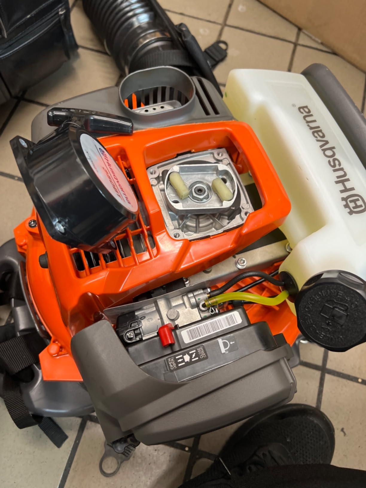 Husqvarna 350BT Gas Leaf Blower, 50.2-cc 2.1-HP 2-Cycle Backpack Leaf Blower with 692-CFM, 180-MPH, 21-N Powerful Clearing Performance and Ergonomic Harness System, Gifts for dad customer photo 1