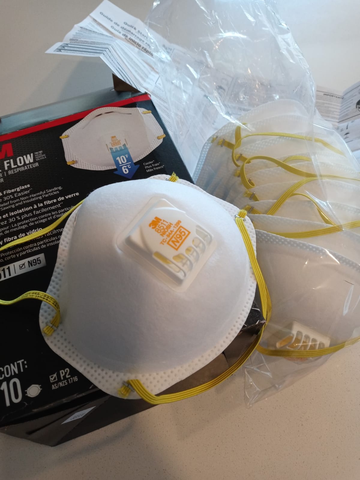 3M All-In-One Respirator, Best for Sanding, Fiberglass, Drywall, Painting, N95, Exhalation Valve Helps Direct Exhaled Air Downward, Relief From Dusts And Certain Particles, 10-Pack customer photo 2