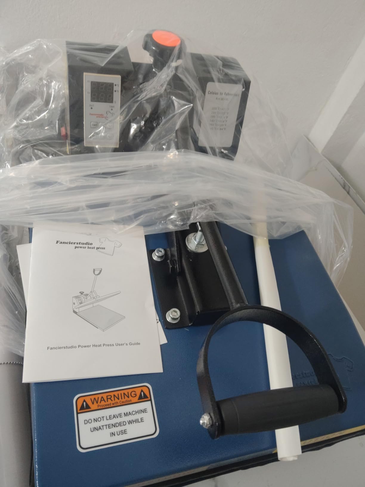 Fancierstudio Digital Heat Press 15 x 15 Sublimation Rhinestone Heat T-Shirt Machine15x15 B/BLK customer photo 1