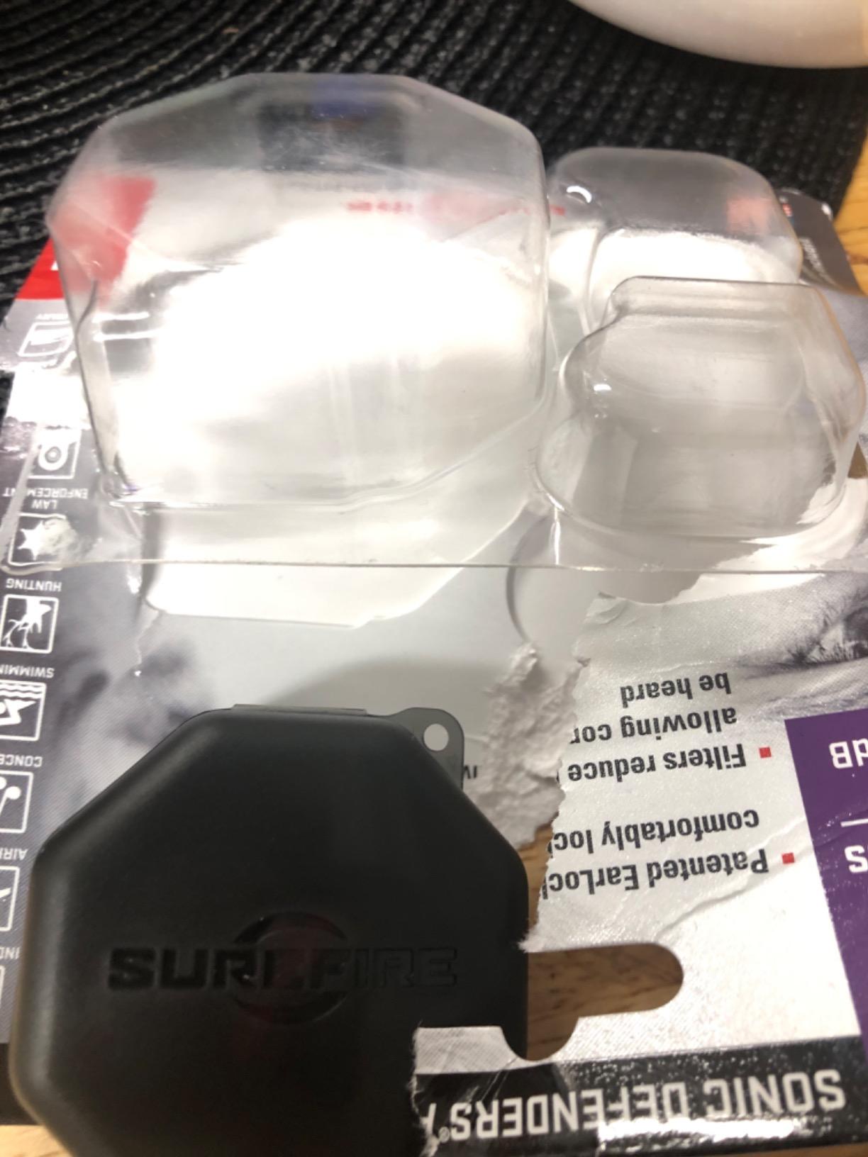 SureFire EP4 Sonic Defenders Plus Filtered Earplugs, Triple flanged Design, Reusable, Black, Medium customer photo 1