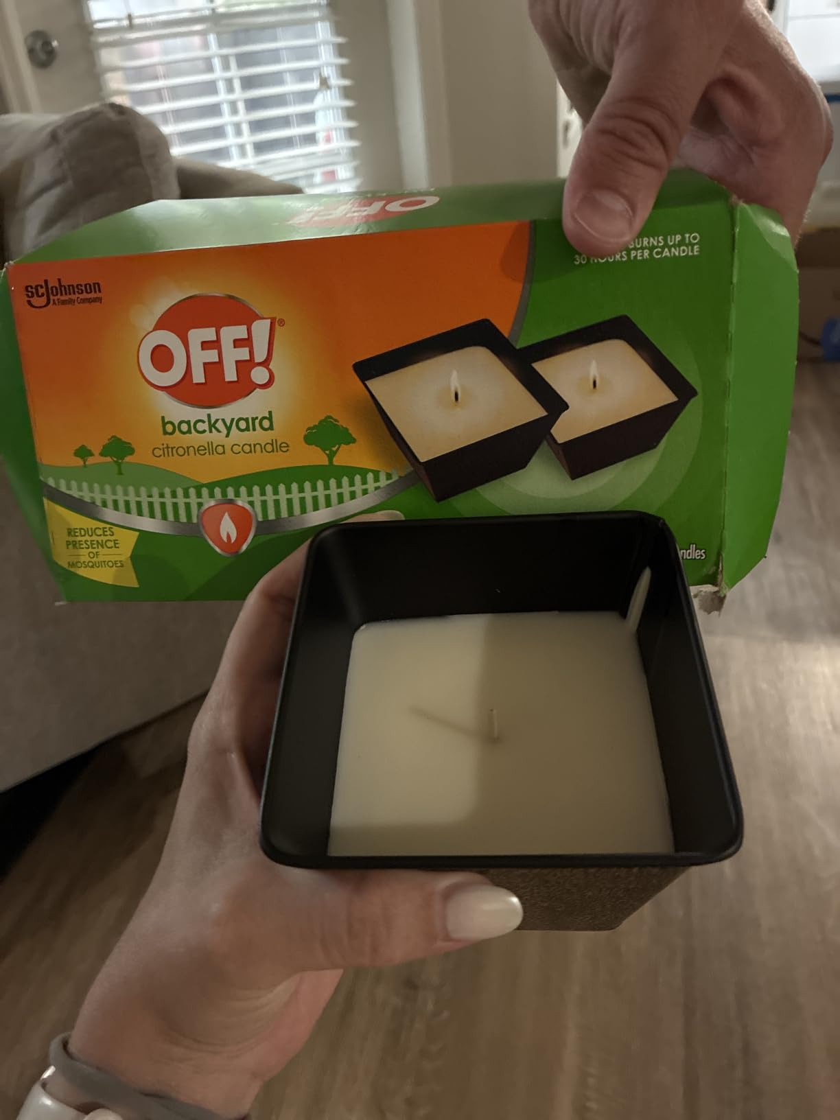 OFF! Backyard Citronella Outdoor Candle, 8 oz (2-Pack) customer photo 1