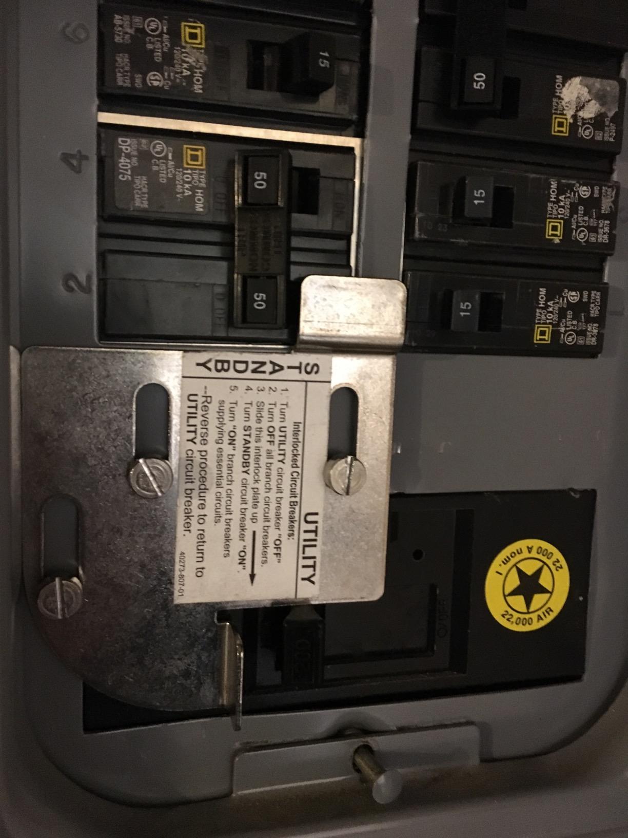 Square D - HOMCGK2C Homeline Cover Generator and QOM2 Frame Size Main Breaker Interlock Kit customer photo 2