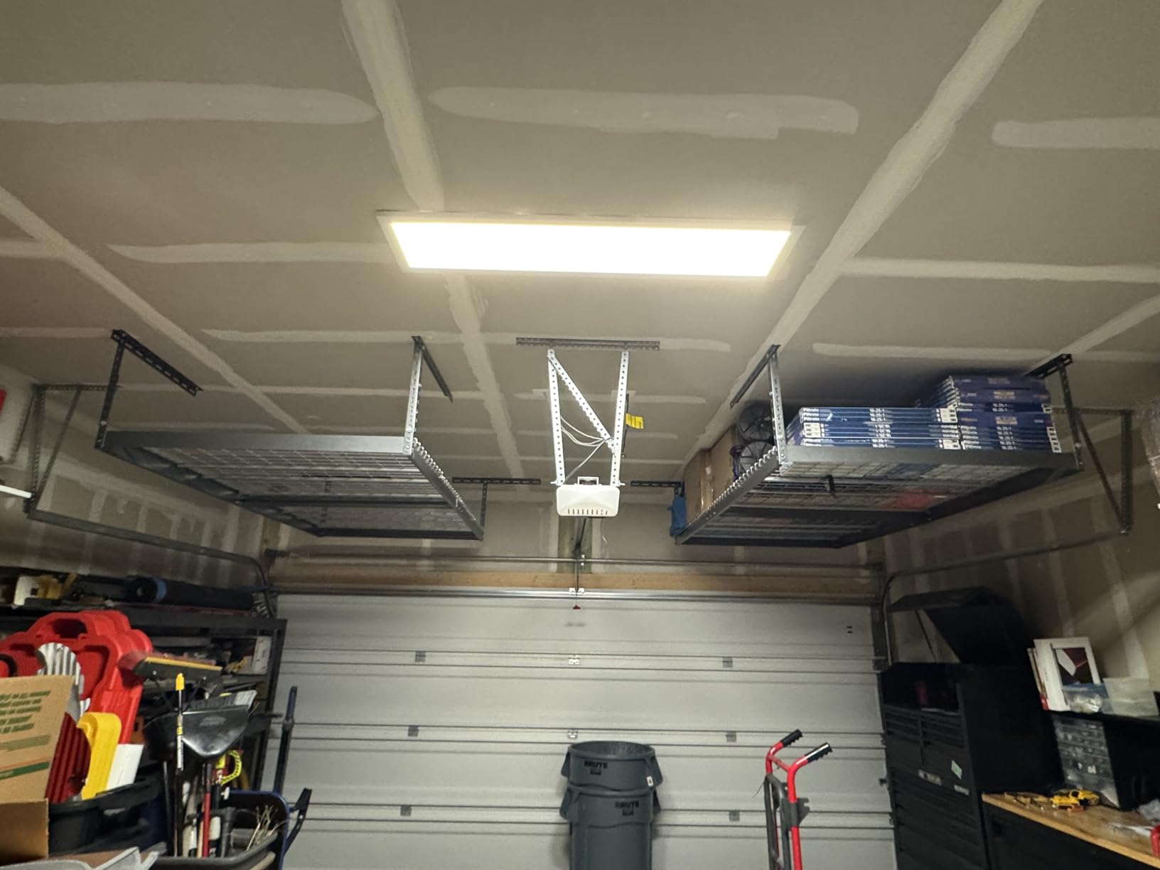 MonsterRax 4x8 Overhead Garage Storage Rack, Gray, 24