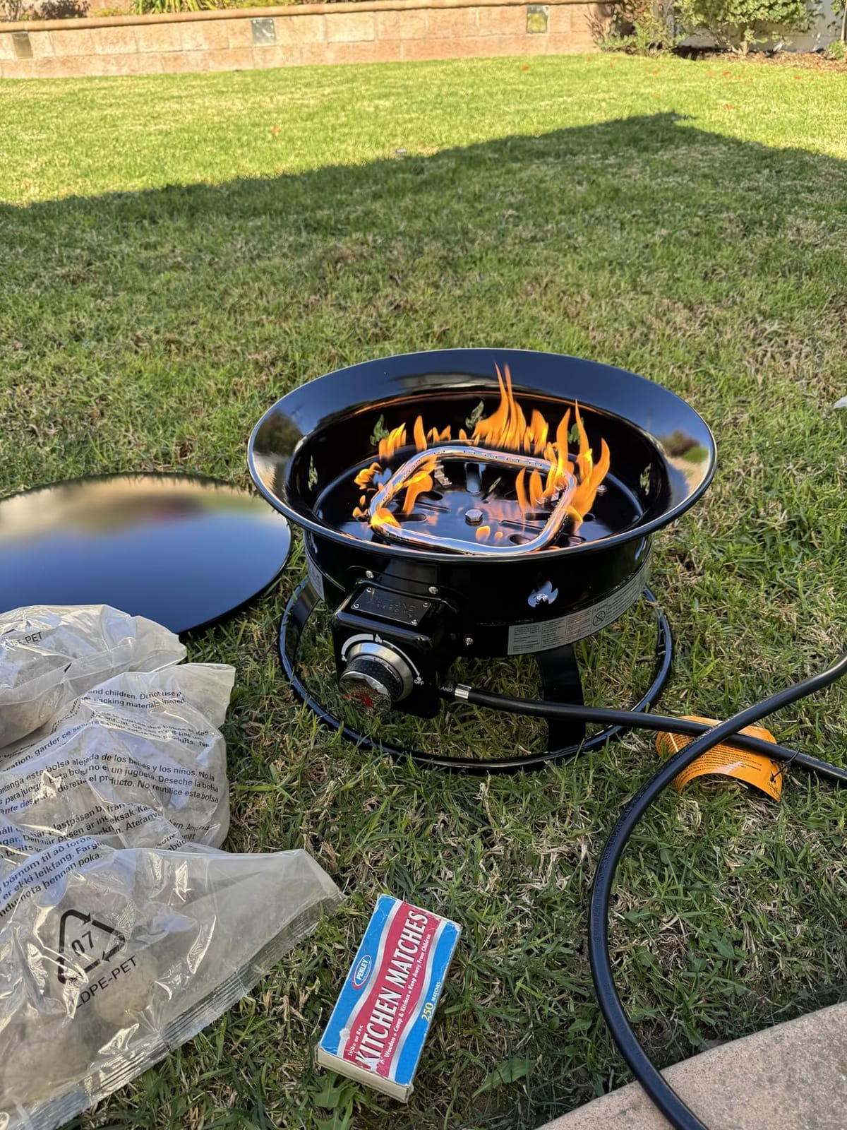 Outland Living Portable Propane Fire Pit, 19-inch, 58,000 BTU with Fire Pit Cover & Carry Kit, Smokeless Gas Firebowl | Perfect for Camping, Patio, Backyard, Tailgating, Deck, RV| Black 893 Deluxe customer photo 1