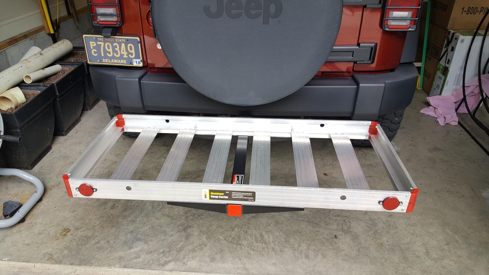 MaxxHaul Hitch Mount Aluminum Cargo Carrier - 48 x 21 Inch Basket - 500 lb Capacity - Rust Proof Aluminum with Steel Support - Fits 2 Inch Class III and IV Hitch Receivers (70422) customer photo 2