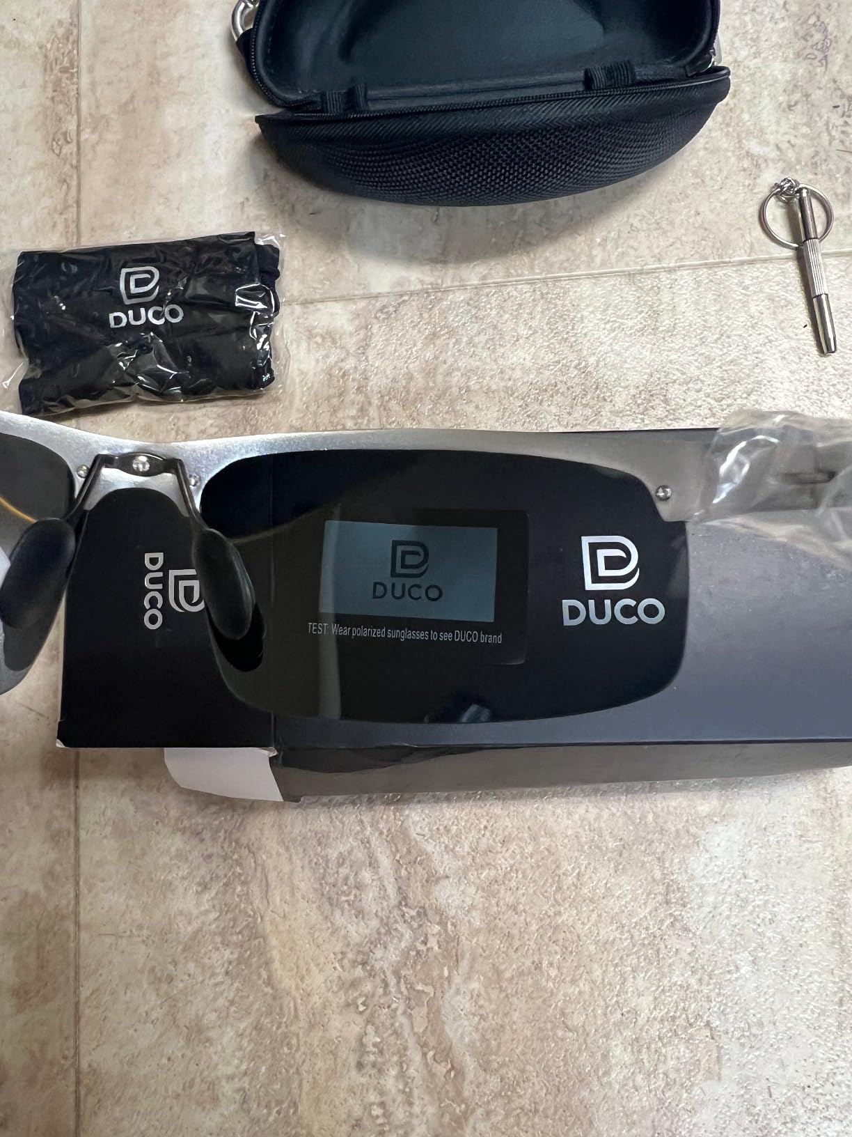 DUCO Mens Sports Polarized Sunglasses UV Protection Sunglasses for Men 8177 customer photo 1