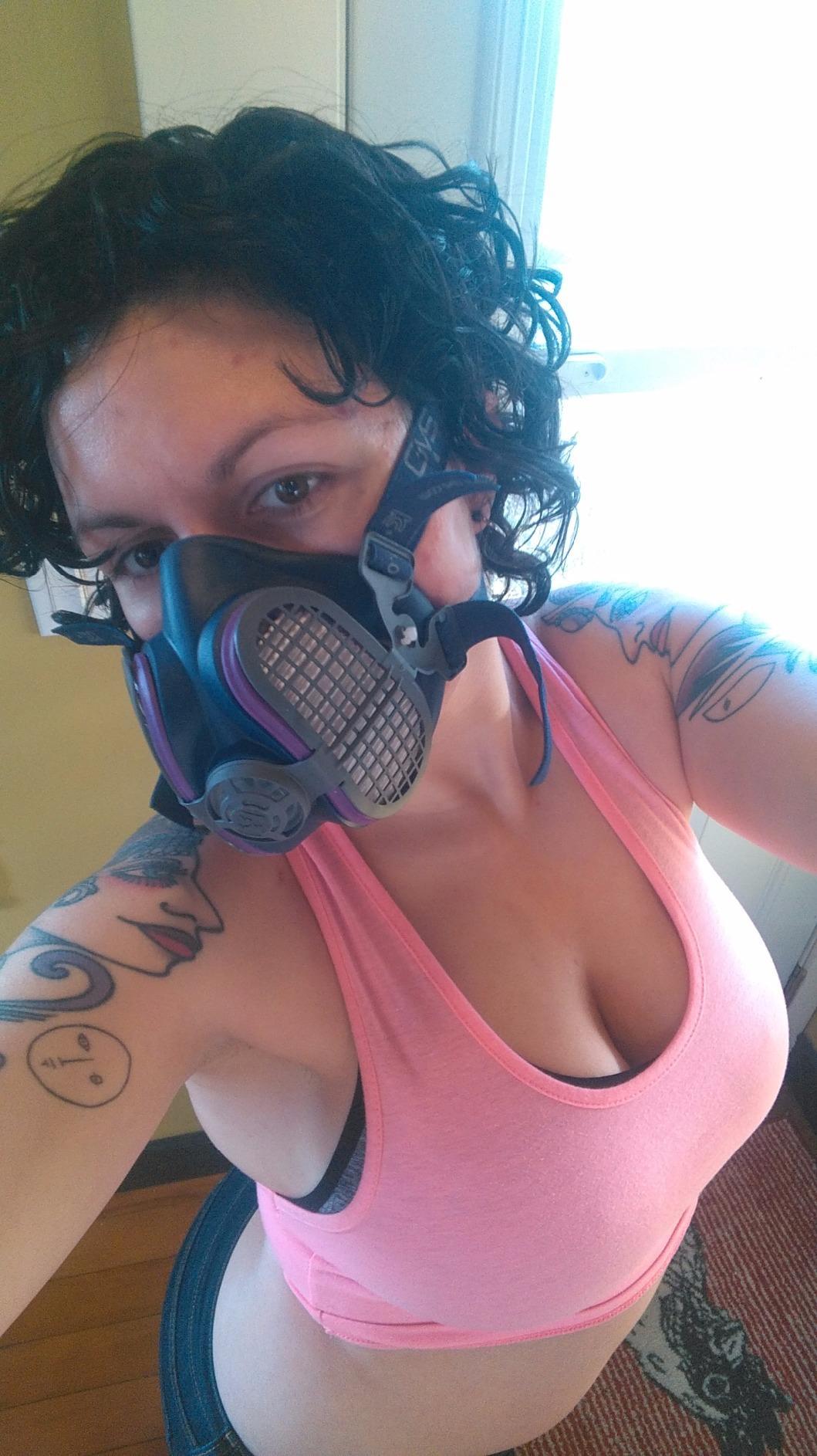 GVS SPR457 Elipse P100 Dust Half Mask Respirator with replaceable and reusable filters included, blue, m/l size customer photo 1