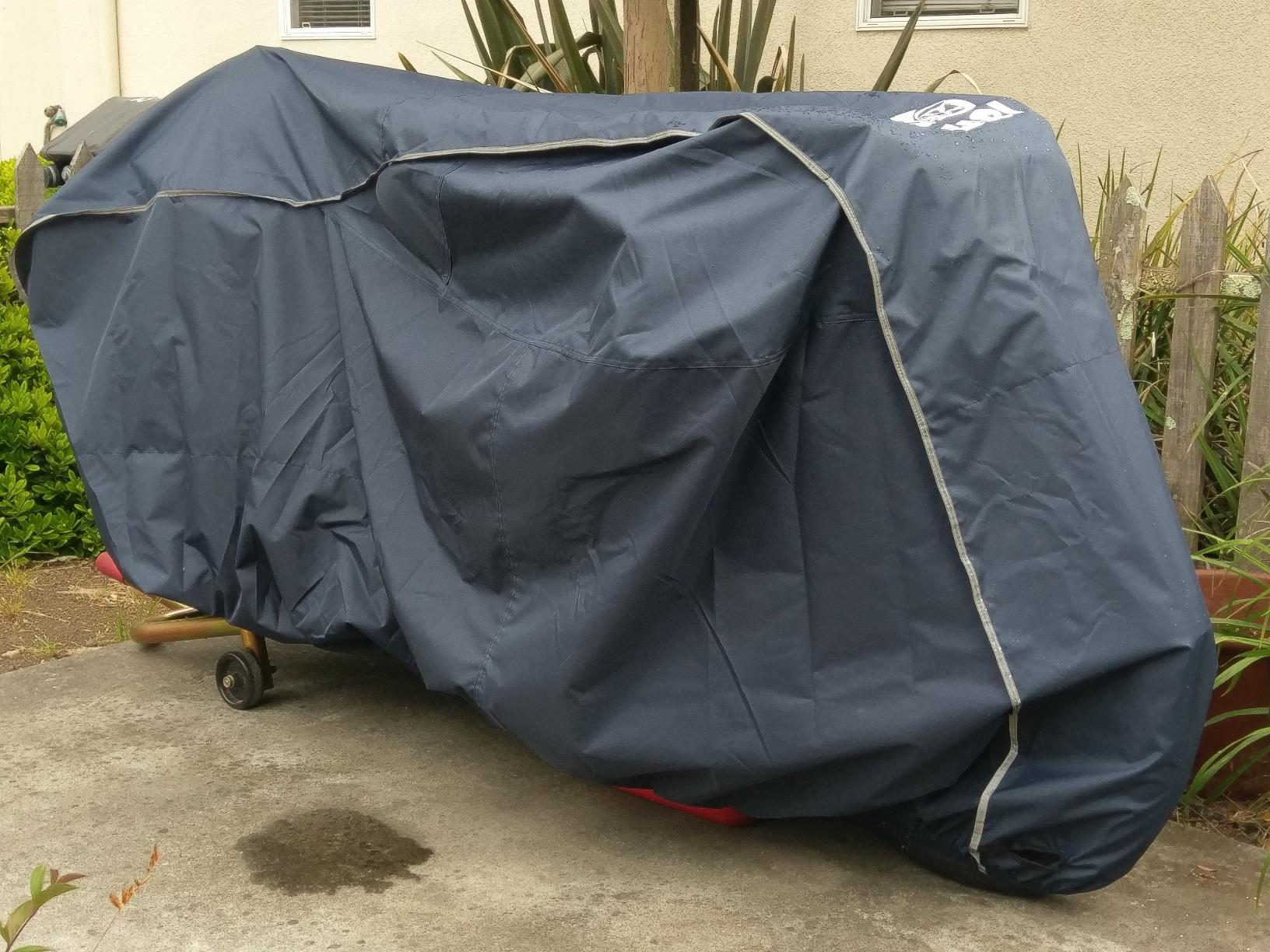 Heavy Duty Motorcycle Cover - Motorcycle Covers Waterproof Outdoor Storage - Motorcycle Cover Waterproof Outdoor - Dirt Bike Covers (Black, Large) customer photo 1