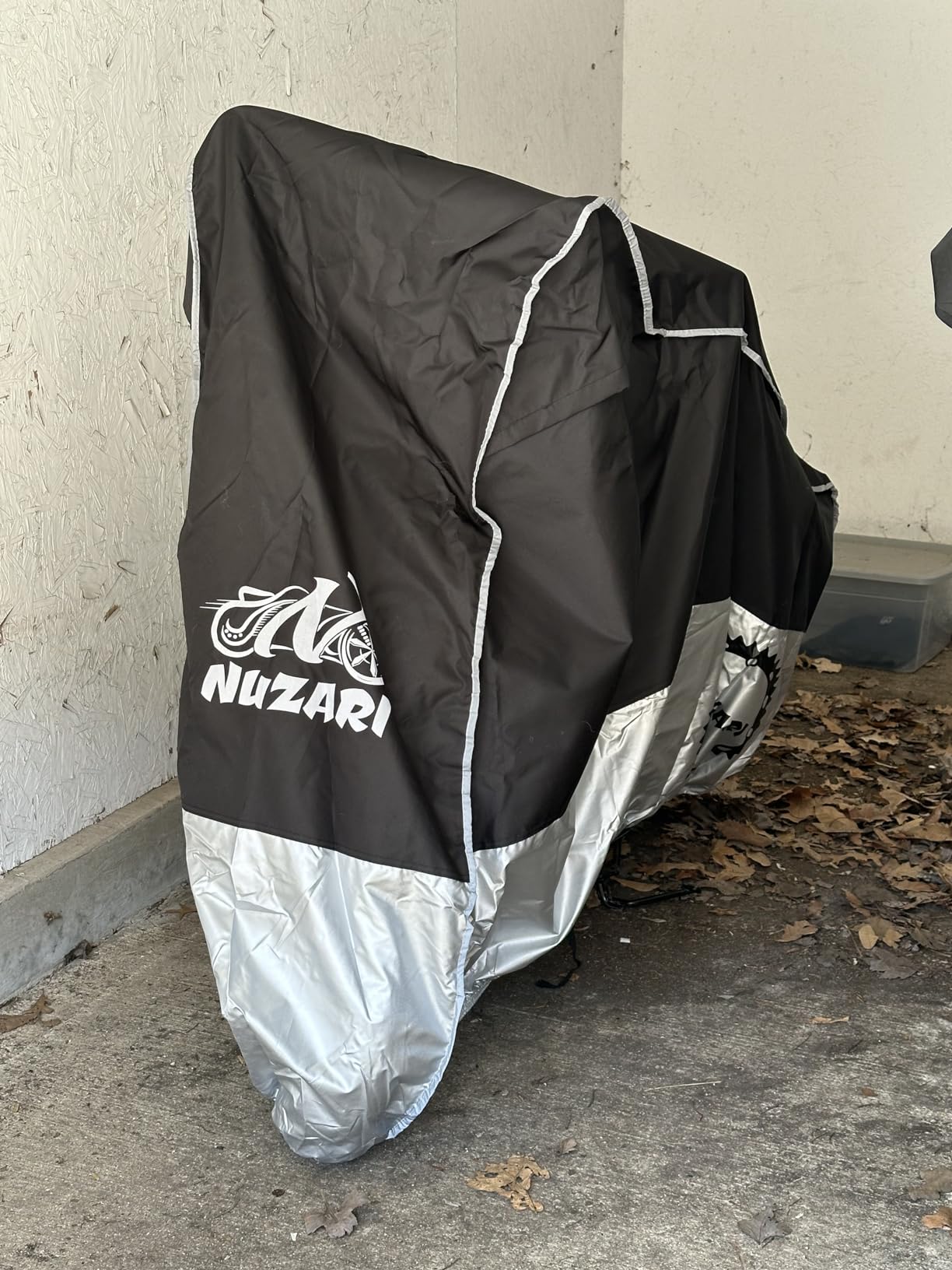Heavy Duty Motorcycle Cover - Motorcycle Covers Waterproof Outdoor Storage - Motorcycle Cover Waterproof Outdoor - Dirt Bike Covers (Black, Large) customer photo 2