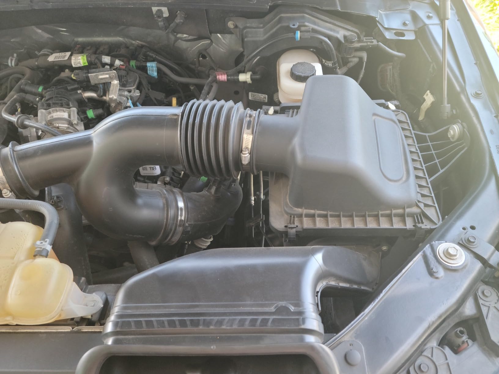 K&N Cold Air Intake System: High-Flow Air Filter, Increase Performance & Towing: Compatible with 2015-2026 FORD: F150 V6 2.7L, 63-2593 customer photo 1