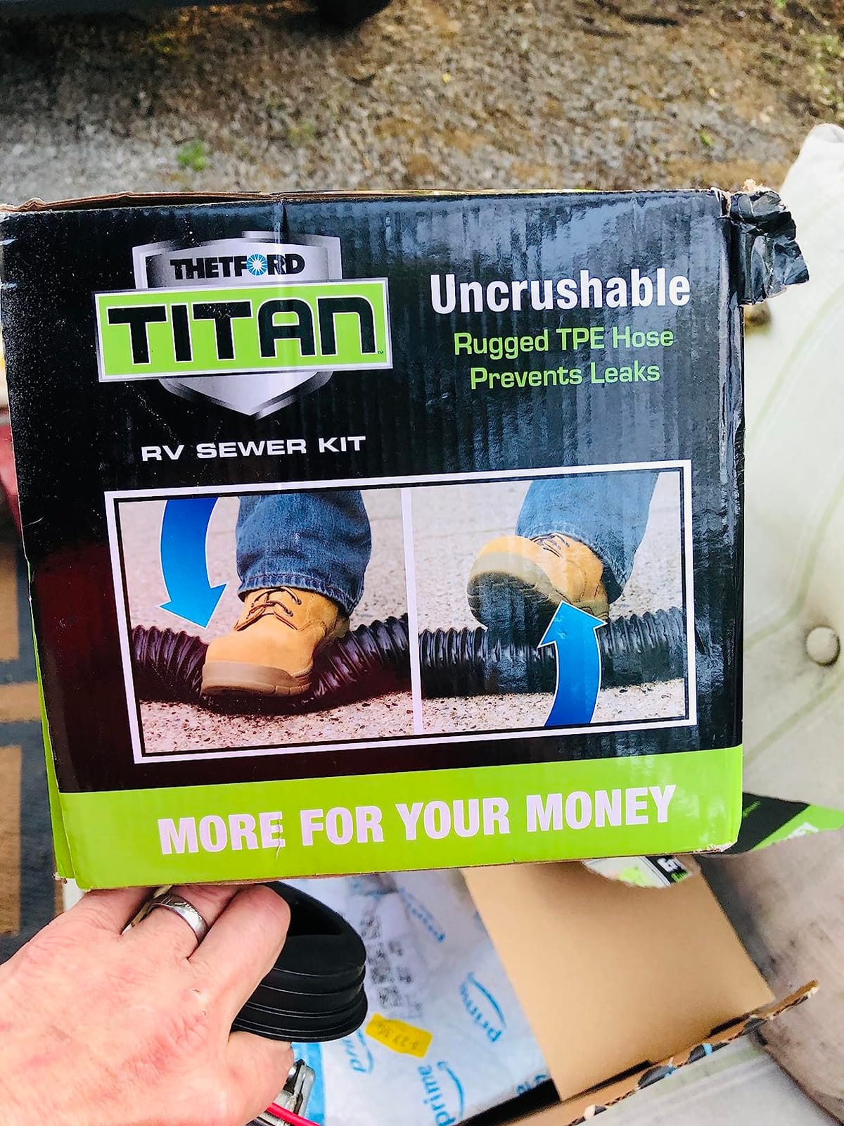 Thetford Titan 17853 15ft 15-Foot Premium RV Sewer Hose Kit-Thetford-17853, Black/Green customer photo 2