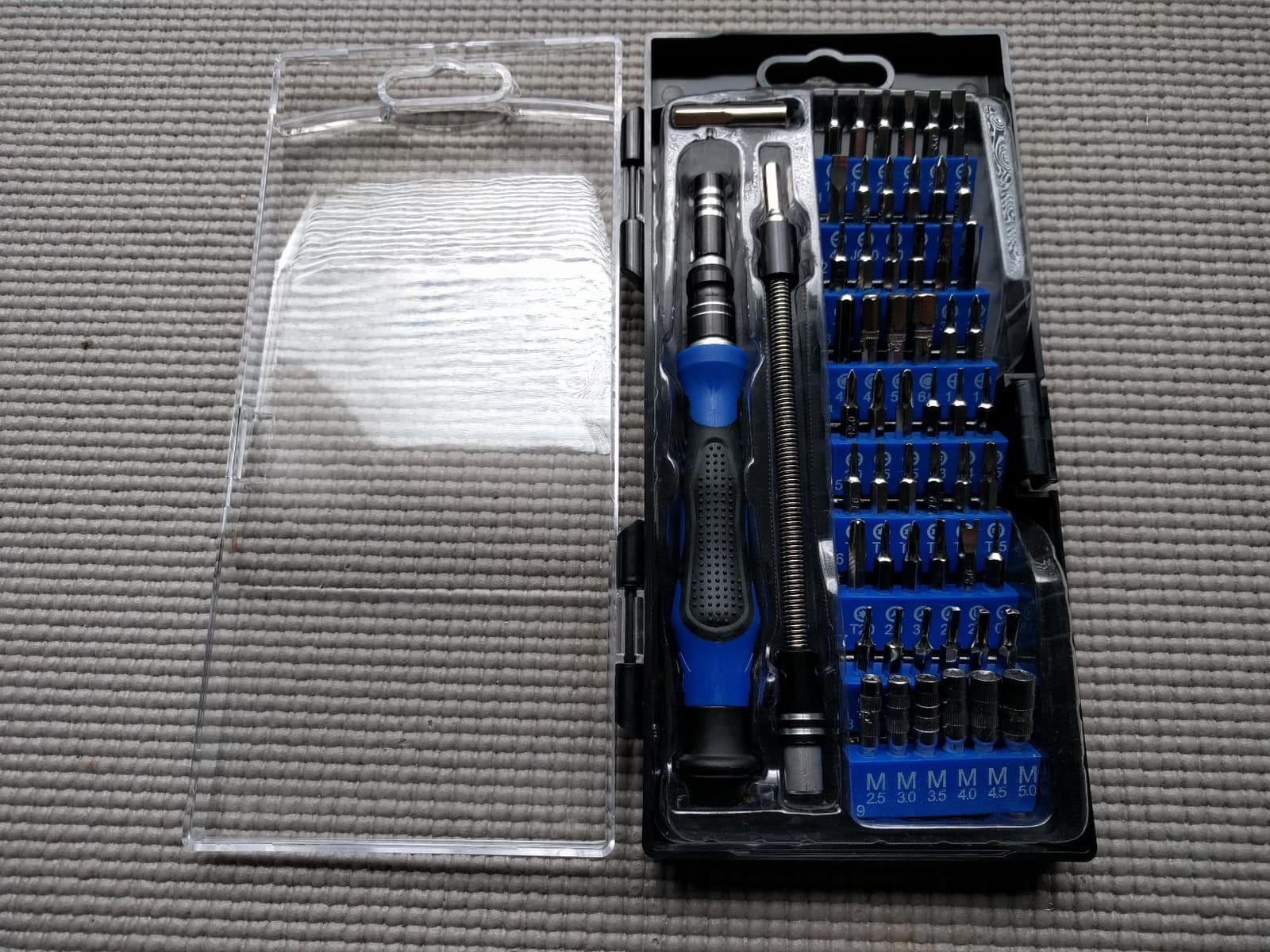 ORIA Precision Screwdriver Set, 61 in 1 Small Screwdriver Set with 57 Precision Bits, Portable Repair Tool Kit, Magnetic Screw Driver Kit with Extension Rod for Smartphone, PC, Watch,Toys, Blue customer photo 2
