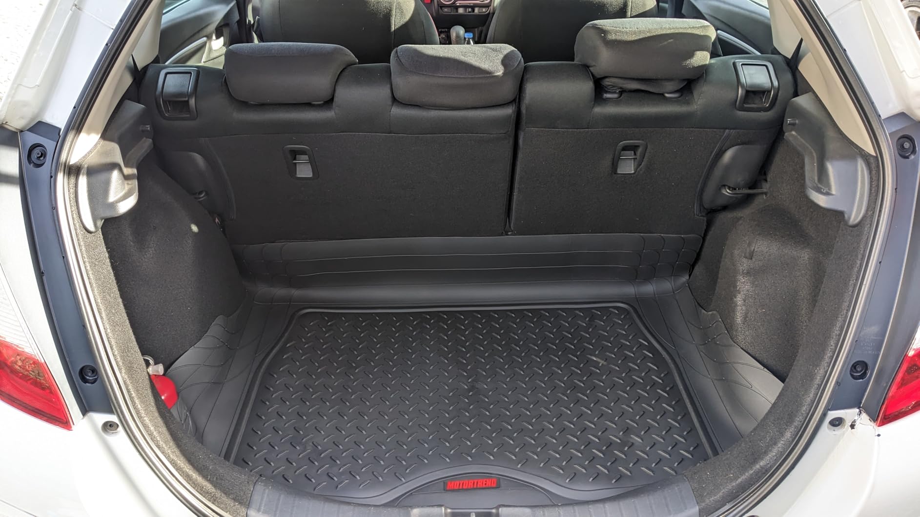 Motor Trend Heavy Duty Utility Cargo Liner Floor Mats for Car Truck SUV, Trimmable to Fit Trunk, All Weather Protection Black 31.5