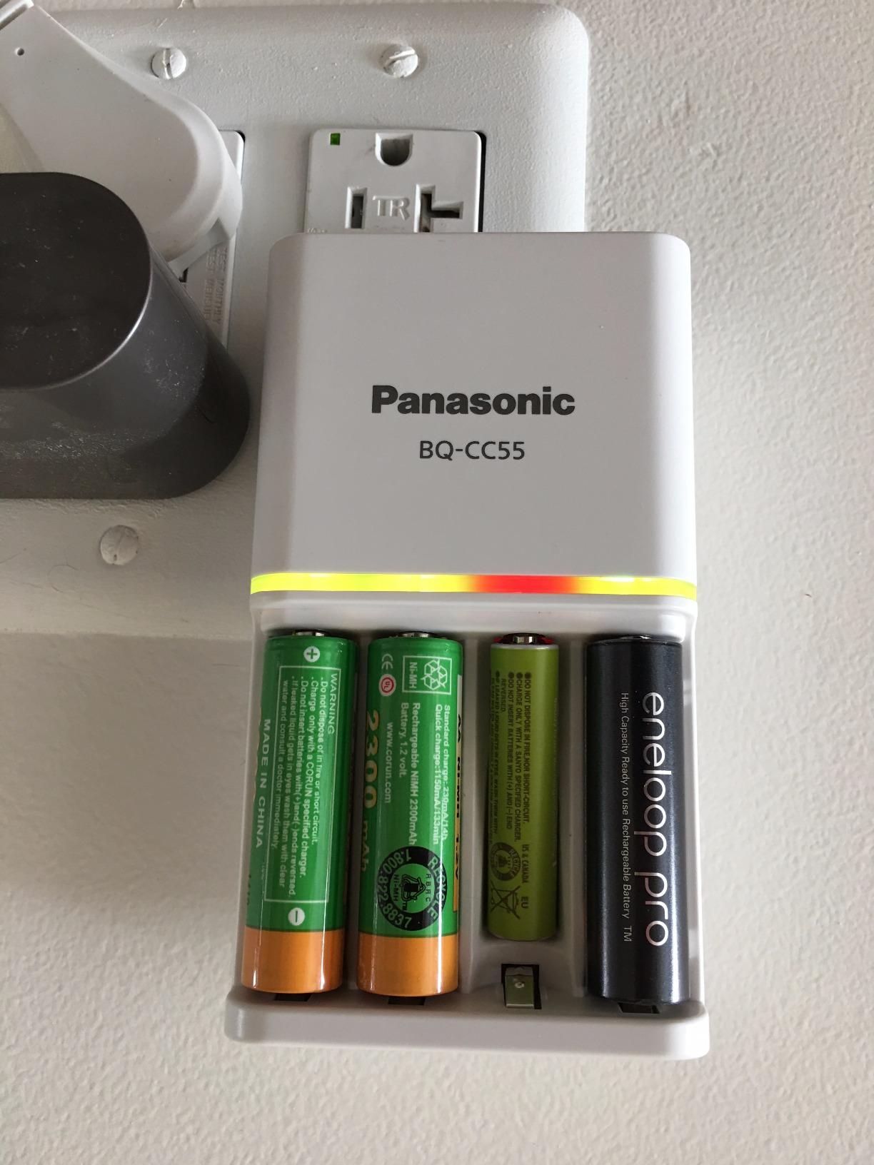 Panasonic BQ-CC55SBA Advanced eneloop Individual Rechargeable Battery 3 Hour Quick Charger with 4 LED Color Charge Indicator Lights customer photo 2