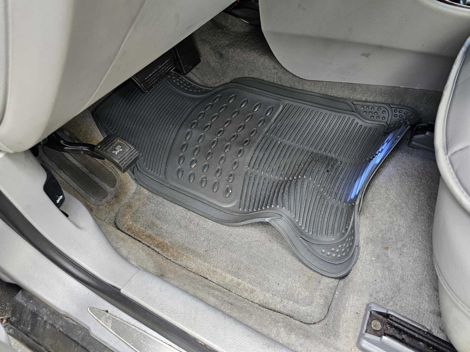 FH Group Automotive Floor Mats - Heavy-Duty Rubber Floor Mats for Cars, Universal Fit Full Set, ClimaProof Floor Mats, Trimmable Floor Mats For Most Sedan, SUV, Truck Floor Mats Beige customer photo 1