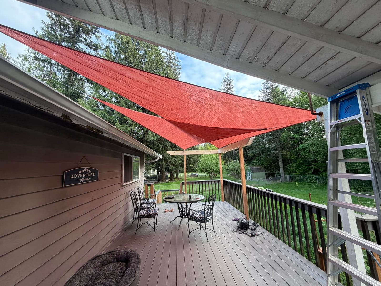 LOVE STORY 12' x 12' x 12' Triangle Sun Shade Sail for Outdoor Patio, Sand customer photo 2
