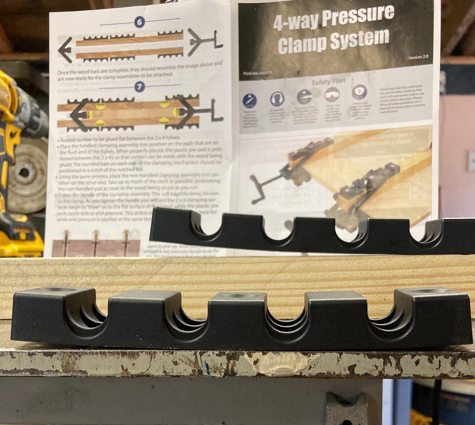 Peachtree Woodworking Supply 2 Pack of 4 Way Pressure Clamps - Clamping Panels From All Four Directions. For Woodworkers, Cabinet and Furniture Makers customer photo 1