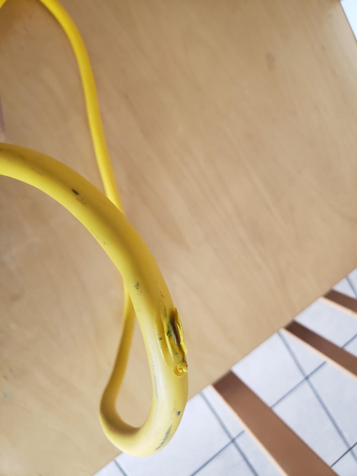Iron Forge Cable 50 Foot Lighted Outdoor Extension Cord with 3 Electrical Power Outlets - 12/3 SJTW Heavy Duty Yellow Extension Cable with 3 Prong Grounded Plug for Safety, 15 AMP customer photo 1