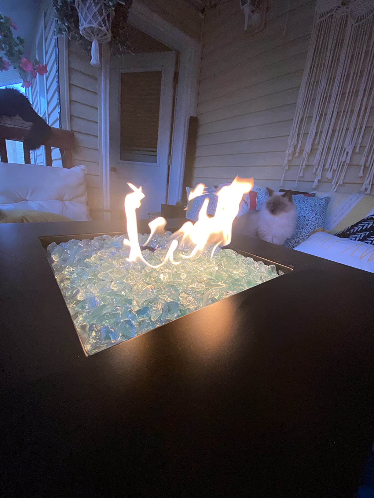 LEGACY HEATING 28in Gas Fire Pit Table, Outdoor Firepit, Black customer photo 1