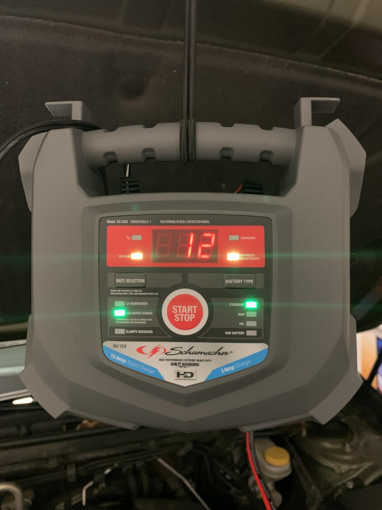Schumacher Electric 15A Car Battery Charger & Maintainer, 6V/12V – SC1280 customer photo 2