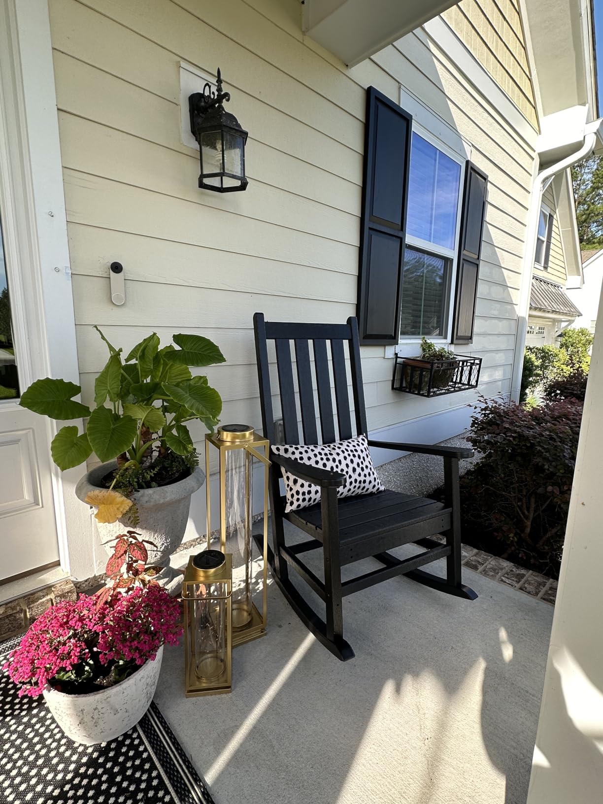 Polywood® Vineyard Composite Rocking Chair Outdoor, Weather Resistant Patio Furniture, All Weather Rocking Chairs for Outside, Front Porch Rocking Chair, Sand customer photo 1