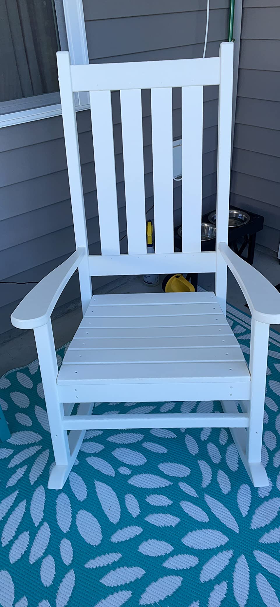 Polywood® Vineyard Composite Rocking Chair Outdoor, Weather Resistant Patio Furniture, All Weather Rocking Chairs for Outside, Front Porch Rocking Chair, Sand customer photo 2