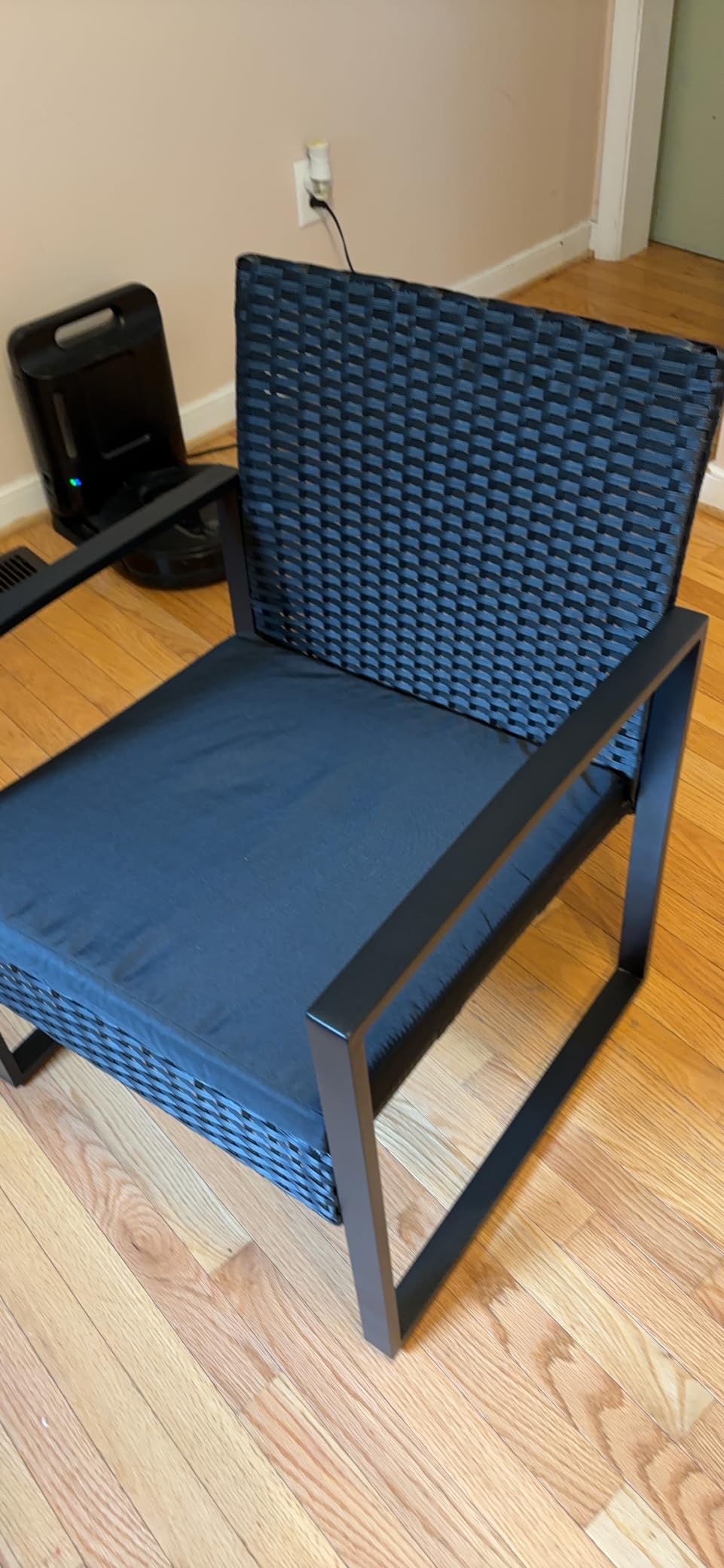 Flamaker 3 Pieces Patio Furniture Set Outdoor Wicker Bistro Chair (Black) customer photo 1