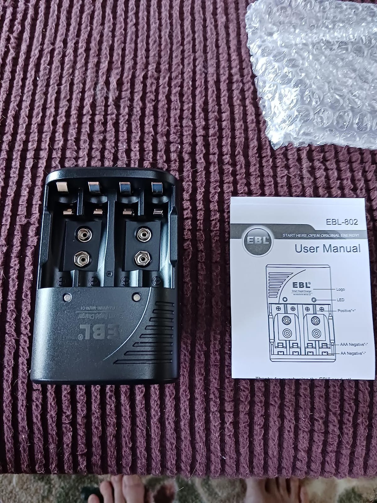 EBL Smart Rapid AA AAA Charger for AA AAA 9V Rechargeable Batteries Ni-MH Ni-CD Rechargeable Batteries customer photo 2