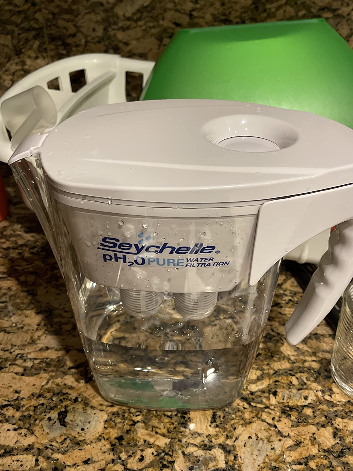 Seychelle pH2O Alkaline Water Filter Pitcher - pH Enhancing Filtration - USA-Made Filter, 64oz customer photo 1
