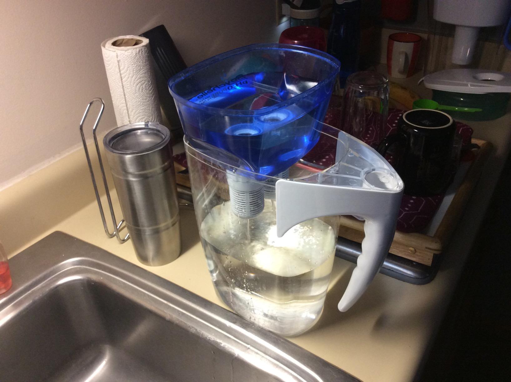 Seychelle pH2O Alkaline Water Filter Pitcher - pH Enhancing Filtration - USA-Made Filter, 64oz customer photo 2