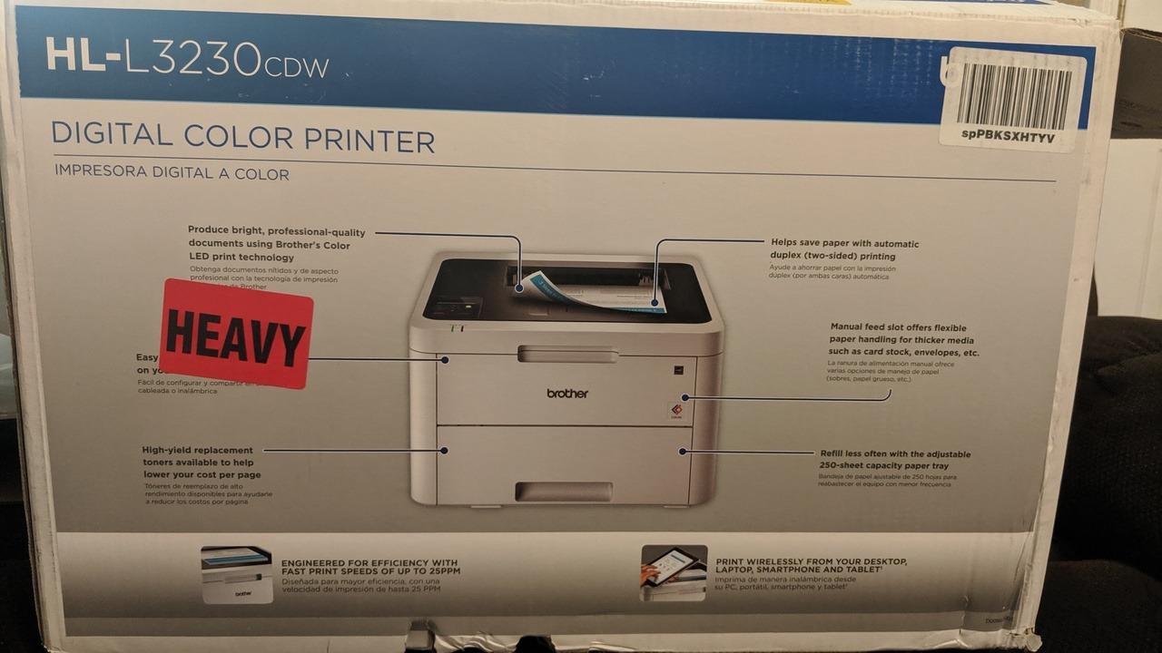 Brother HL-L3230CDW Compact Digital Color Printer Providing Laser Printer Quality Results with Wireless Printing and Duplex Printing, Amazon Dash Replenishment Ready, White customer photo 2