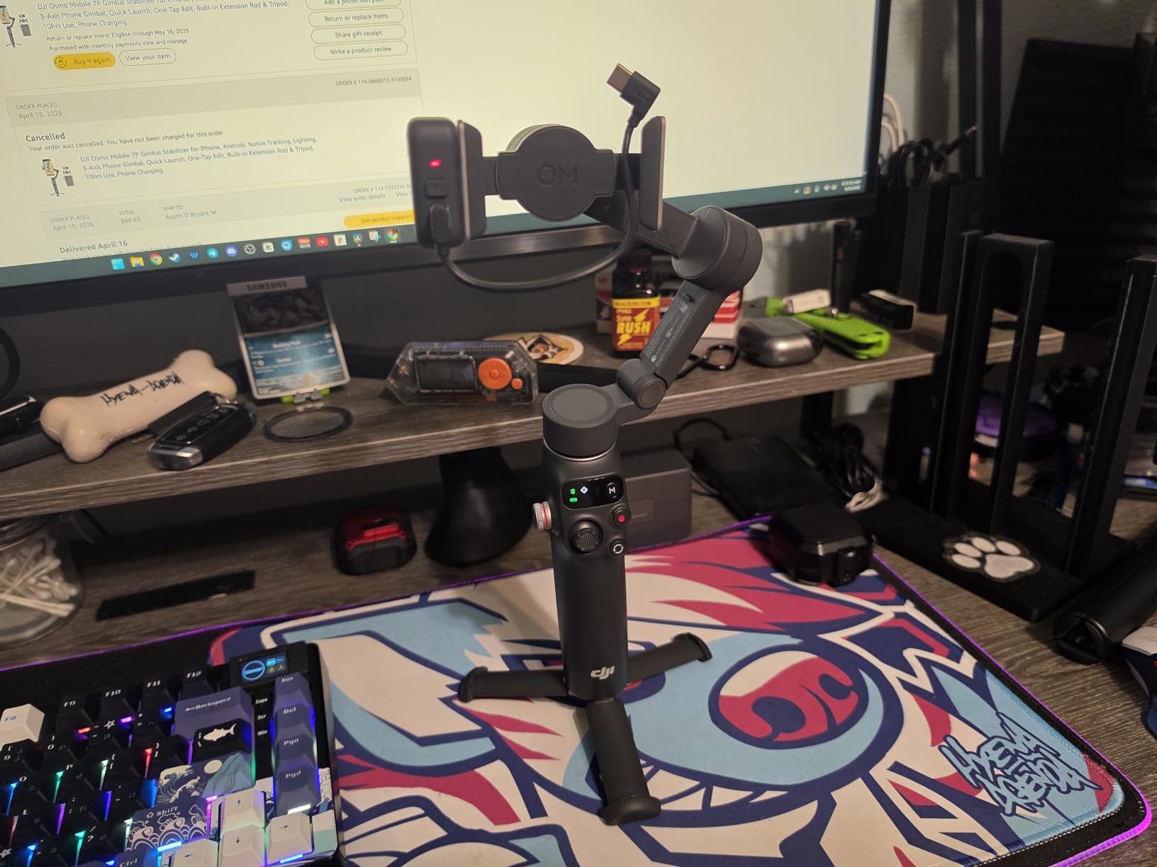 DJI Osmo Mobile 7P Gimbal Stabilizer for iPhone & Android, Native Tracking customer photo 2