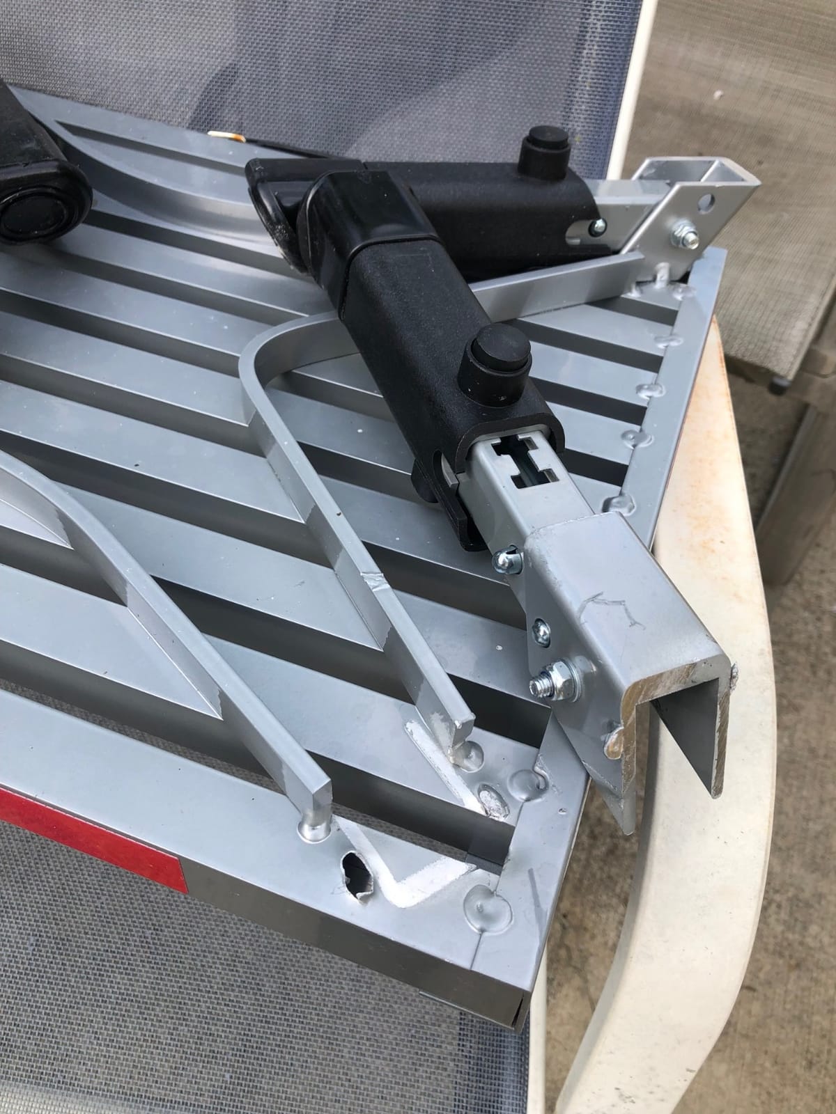 Prime 1 Safety RV Steps Extra Large Platform 19in x 14.5in Extra Size RV Folding Step Stool and Ladder, 600lbs, Height Adjustable, Aluminium with Reflective Stripe, Anti-Slip Surface and Extra Grip customer photo 2