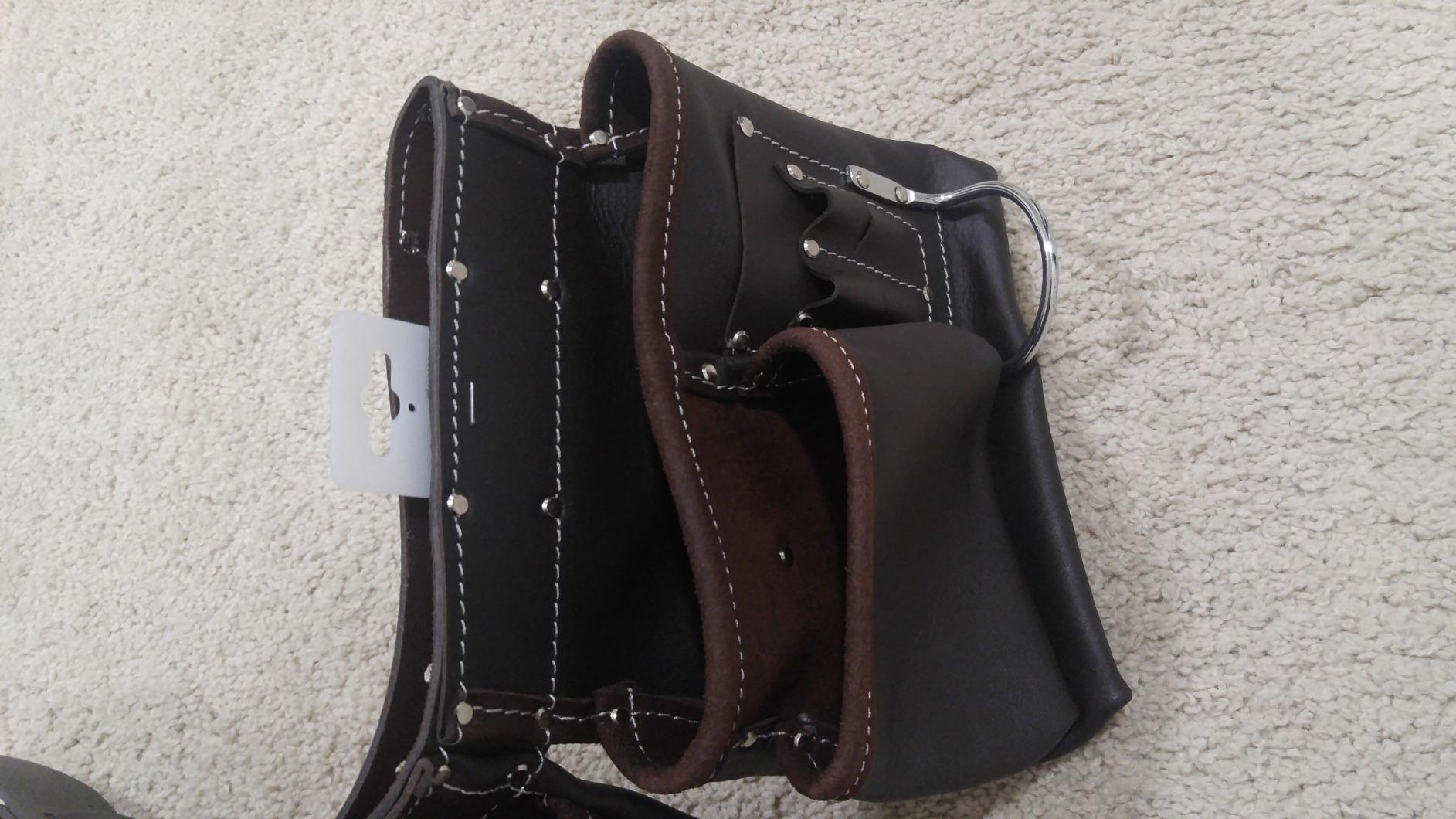 LAUTUS Oil Tanned Leather Tool Belt/Pouch/Bag, Carpenter, Construction, Framers, Handyman, Electrician - 100% LEATHER customer photo 1