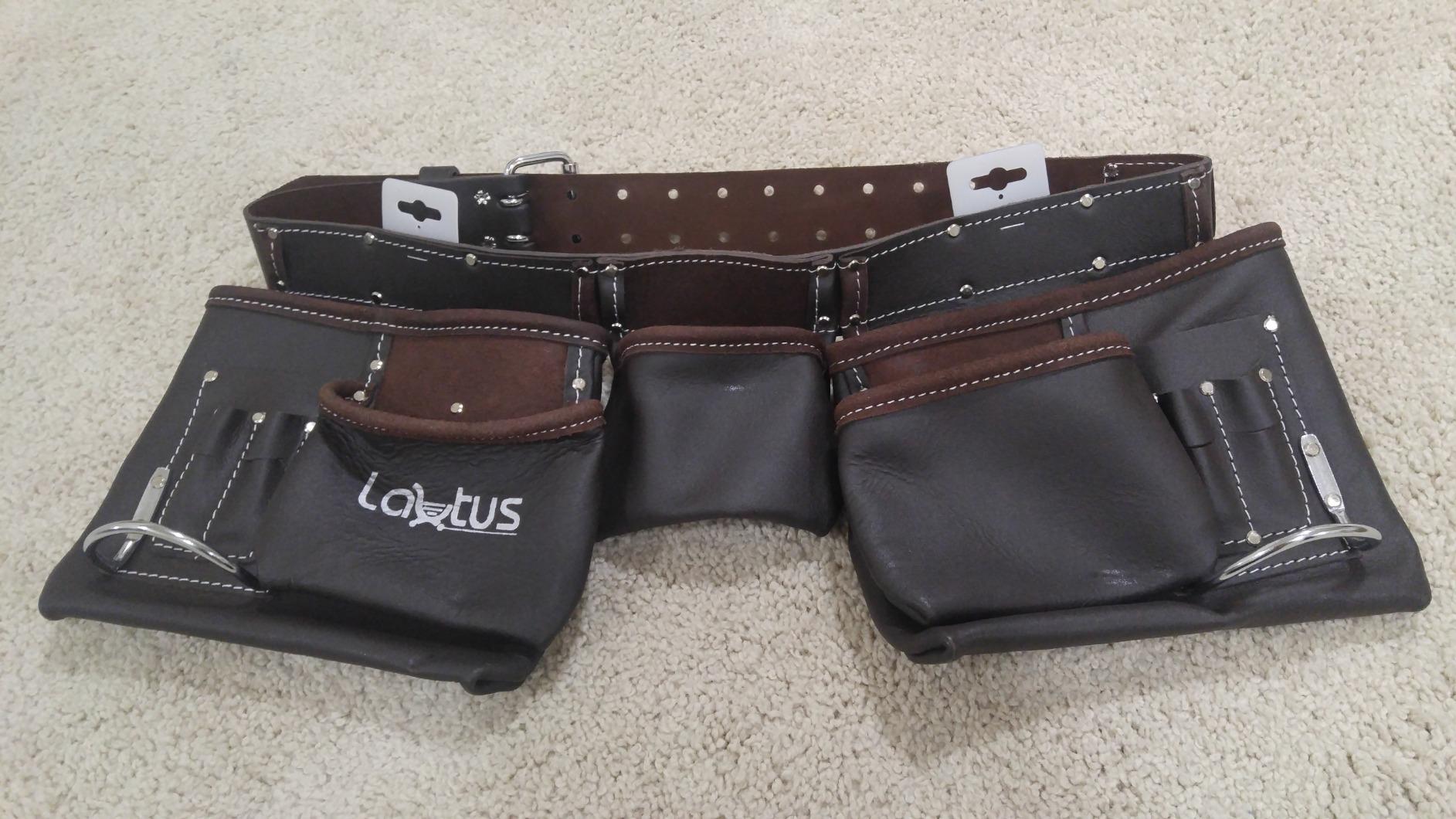 LAUTUS Oil Tanned Leather Tool Belt/Pouch/Bag, Carpenter, Construction, Framers, Handyman, Electrician - 100% LEATHER customer photo 2