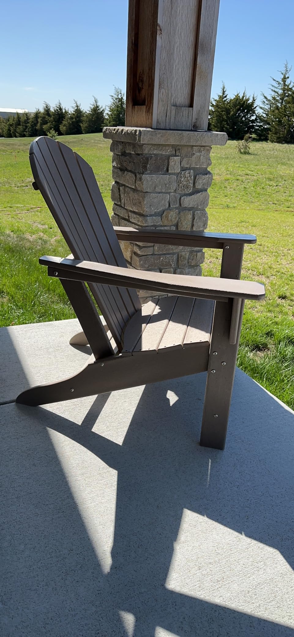 Signature Design by Ashley 1-Piece HDPE Outdoor Adirondack Chair, Driftwood customer photo 1
