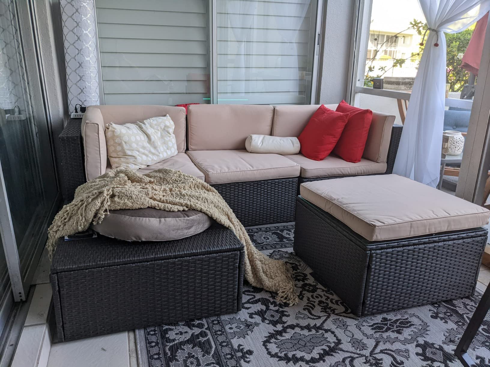 Devoko 5 Pieces Patio Furniture Sets Outdoor Sectional Patio Sofa customer photo 1