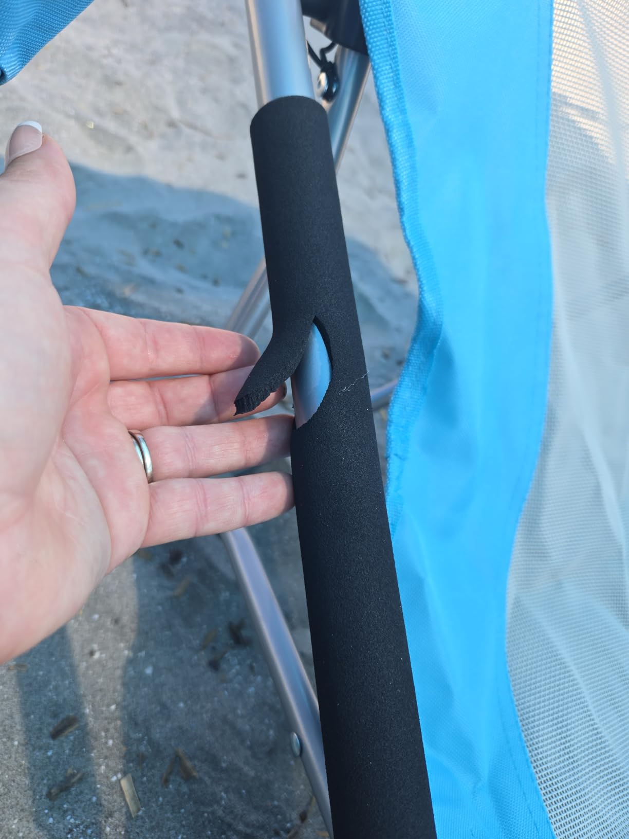 Nice C Low Beach Camping Folding Chair, River Sand Lake Chair (2 Pack Blue) customer photo 1