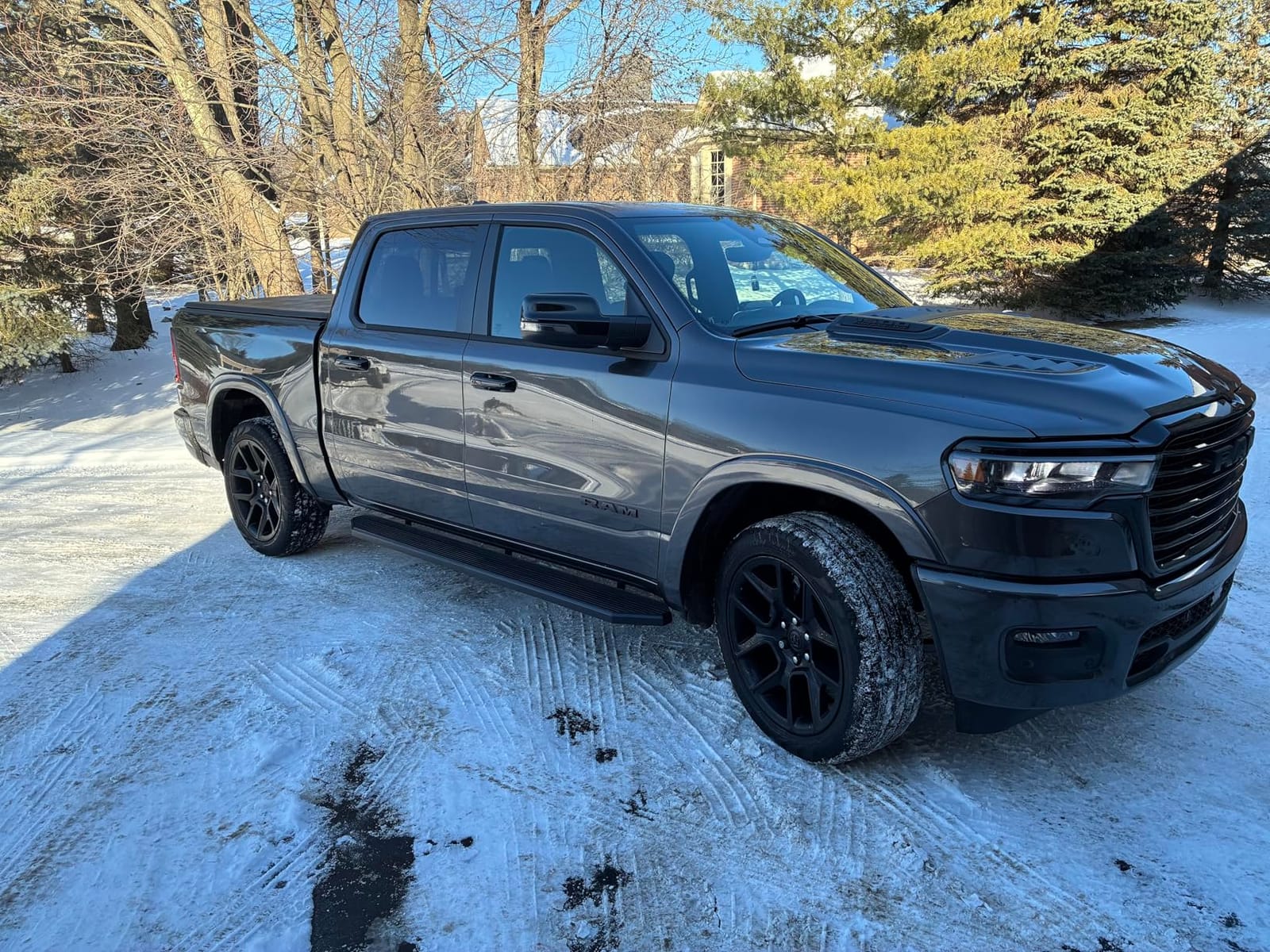 APS 6-inch (Black Stainless Steel Flat Style) Running Boards Nerf Bars Compatible with Ford F150 2015-2026 SuperCrew Cab & F150 Lightning 2022-2026 & F-250 F-350 Super Duty 2017-2026 Crew Cab customer photo 2