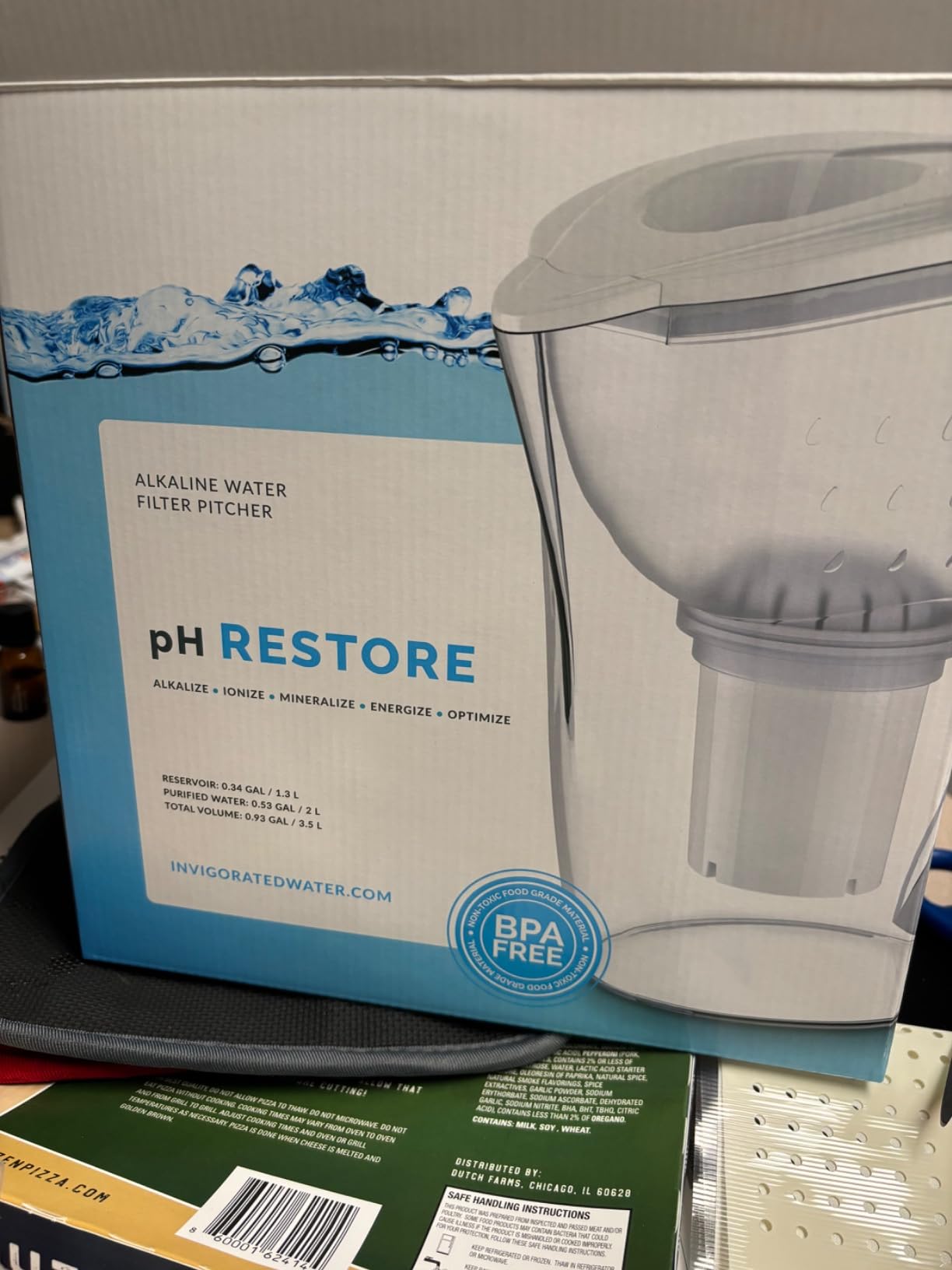 Invigorated Water High pH Alkaline Water Filter Pitcher, 15-Cup, White customer photo 1