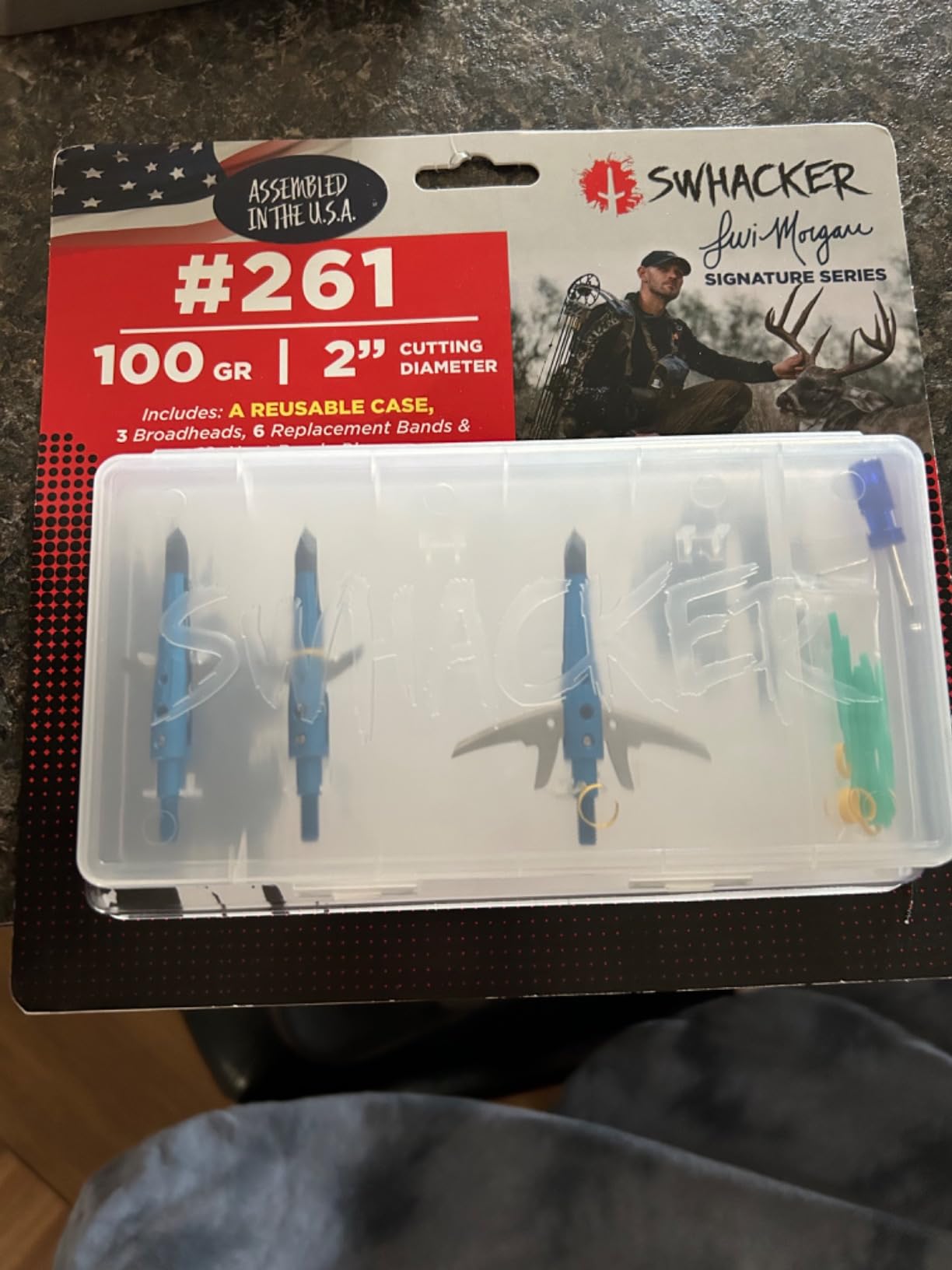 Swhacker #261 Levi Morgan Series 2-Blade Mechanical Broadheads, 100 Grain, 2.0
