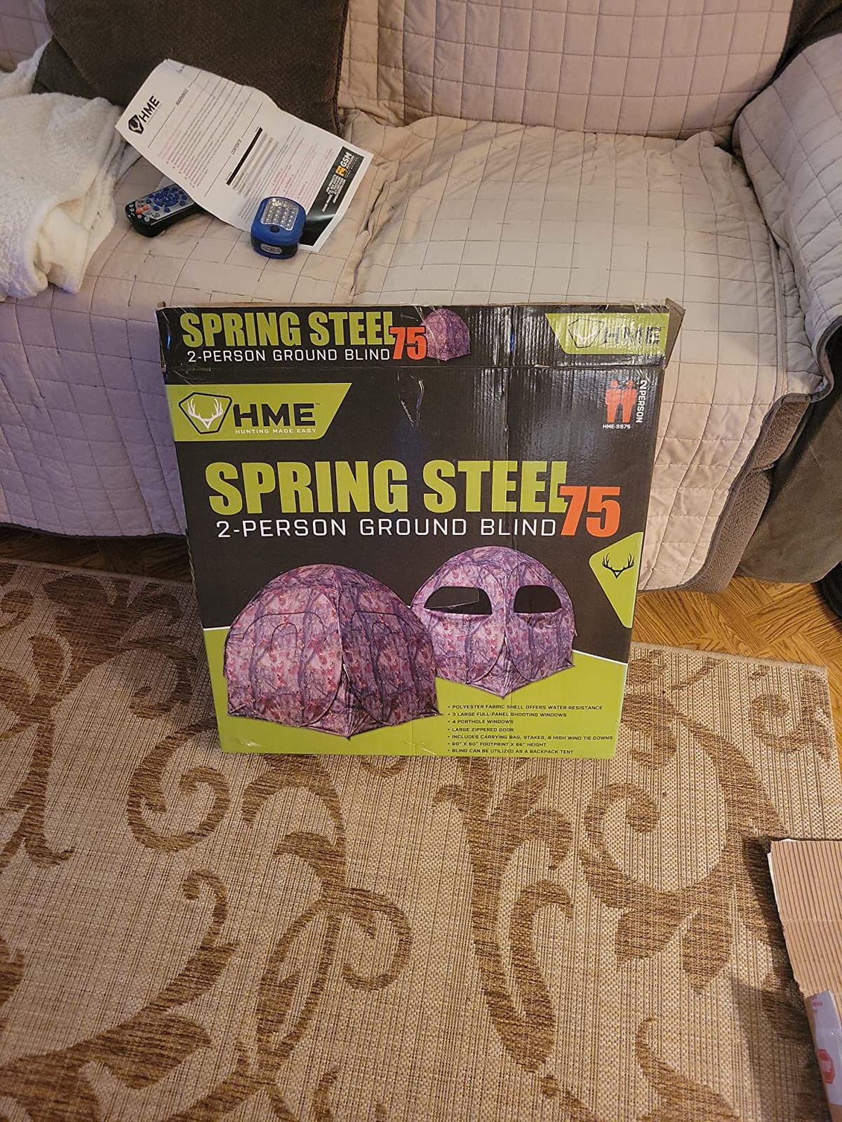 HME Products Spring Steel Lightweight Durable Portable Hunting Pop-Up Ground Blind- Easy Setup & Takedown customer photo 1