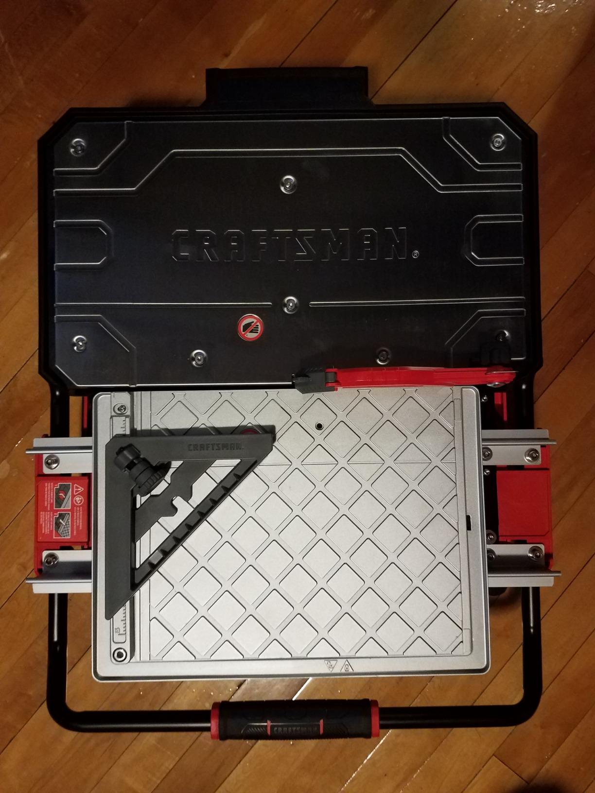 CRAFTSMAN V20 Tile Cutter, Wet Tile Saw, Compact Sliding Cart, 7 inch, Cordless, Battery and Charger (CMCS4000M1) customer photo 1