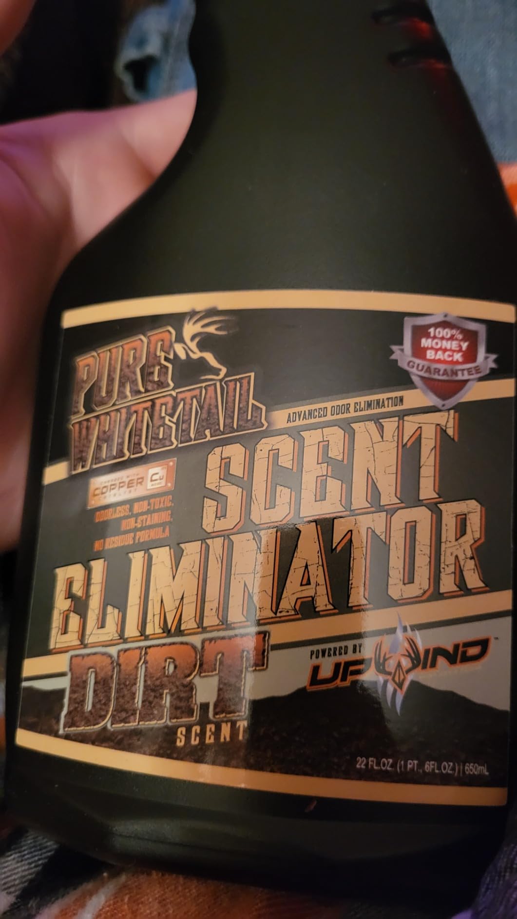 Pure Whitetail Scent Eliminator Spray - Dirt, 22 oz Bottle customer photo 1