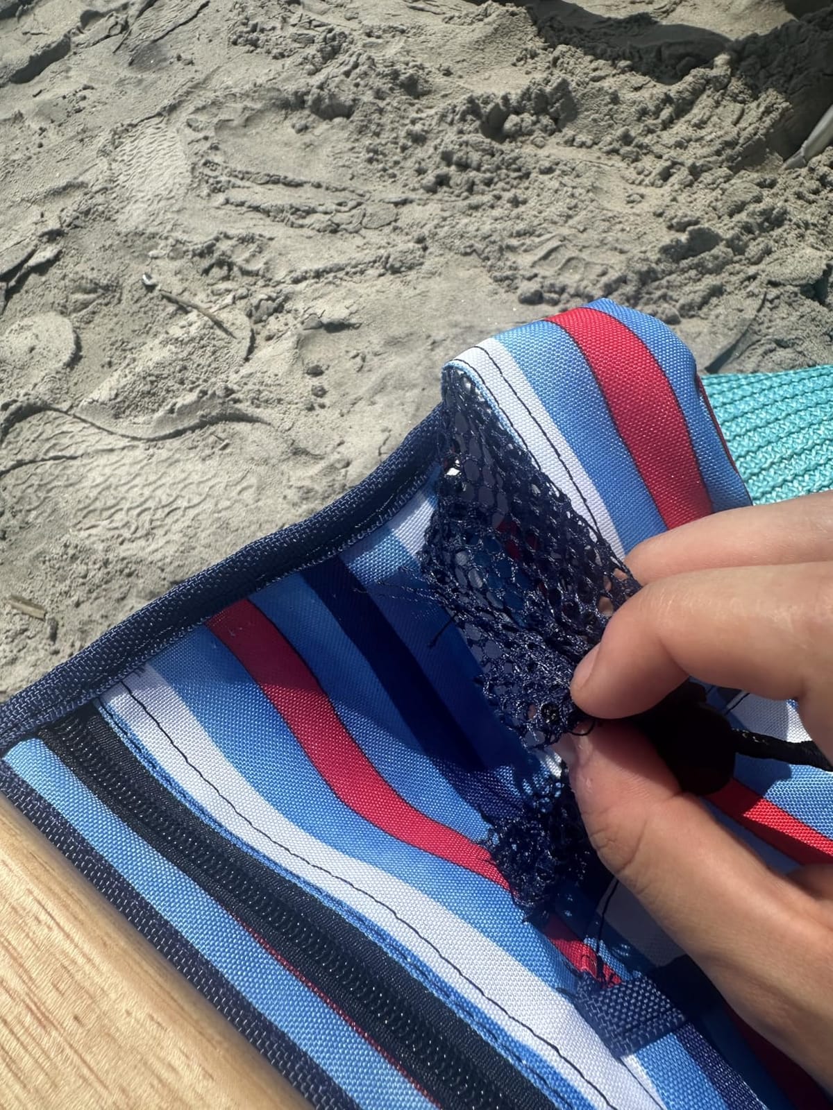 Tommy Bahama 5-Position Classic Lay Flat Folding Backpack Beach Chair, Polyester, Navy customer photo 1