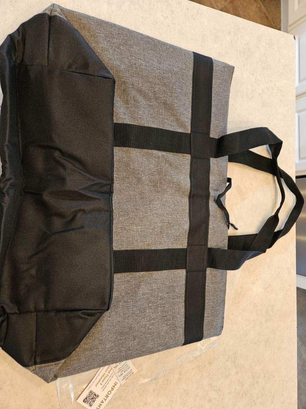 Jumbo Insulated Cooler Bag, Heavy Duty Soft Insulated Grocery Bag, Charcoal customer photo 2